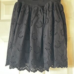 Torrid Black Cotton Eyelet Skirt *Size 12
